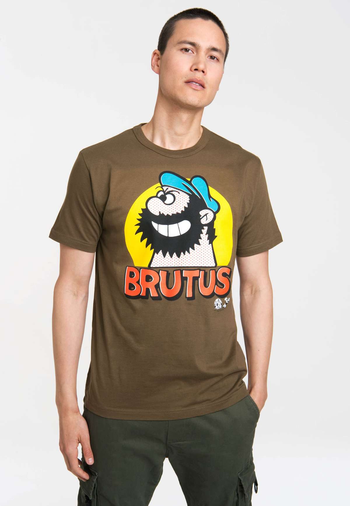 Футболка с культовым принтом Brutus спереди»Popeye - Brutus Popart«