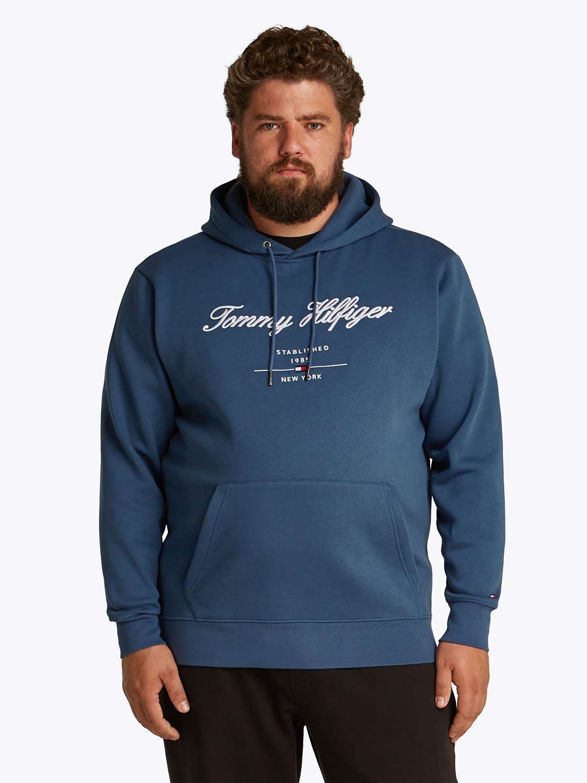 Толстовка больших размеров BT-SCRIPT LOGO HOODY-B