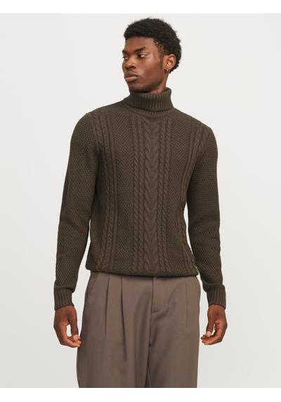 Свитер с высоким воротником косой вязки JJCRAIG KNIT ROLL NECK AW24