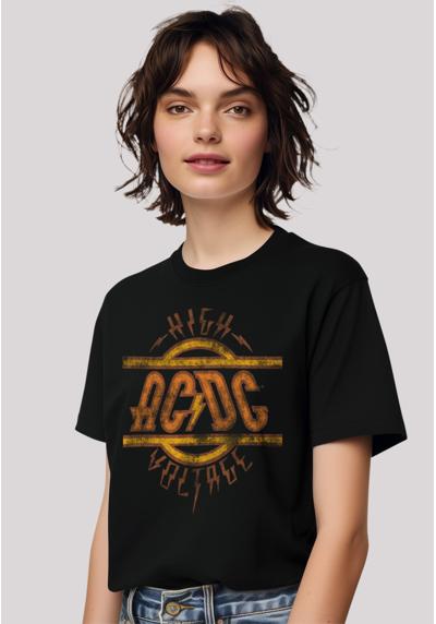 футболка AC/DC Rock Musik Band High Voltage Logo Distressed