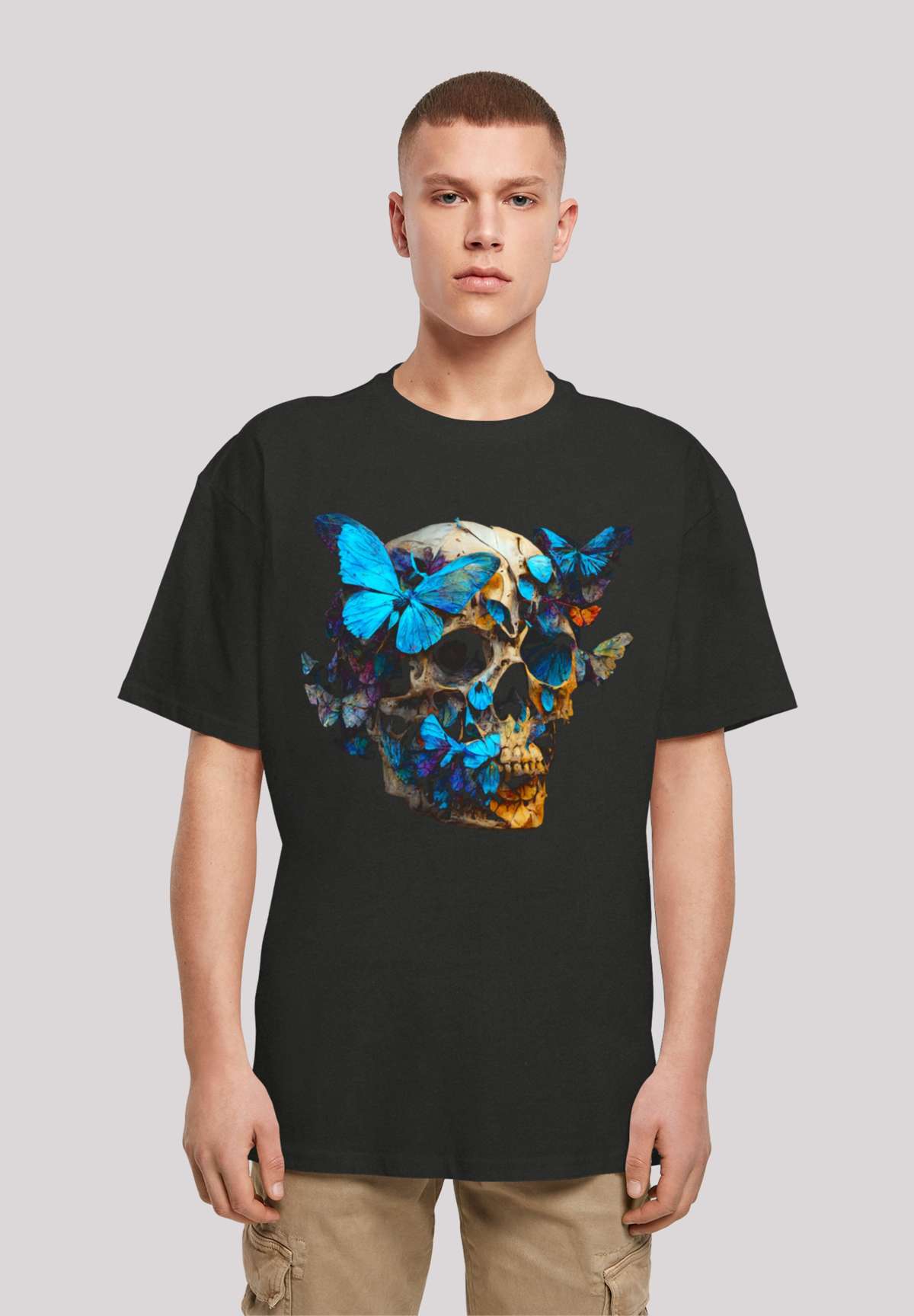 футболка Schmetterling Skull OVERSIZE TEE