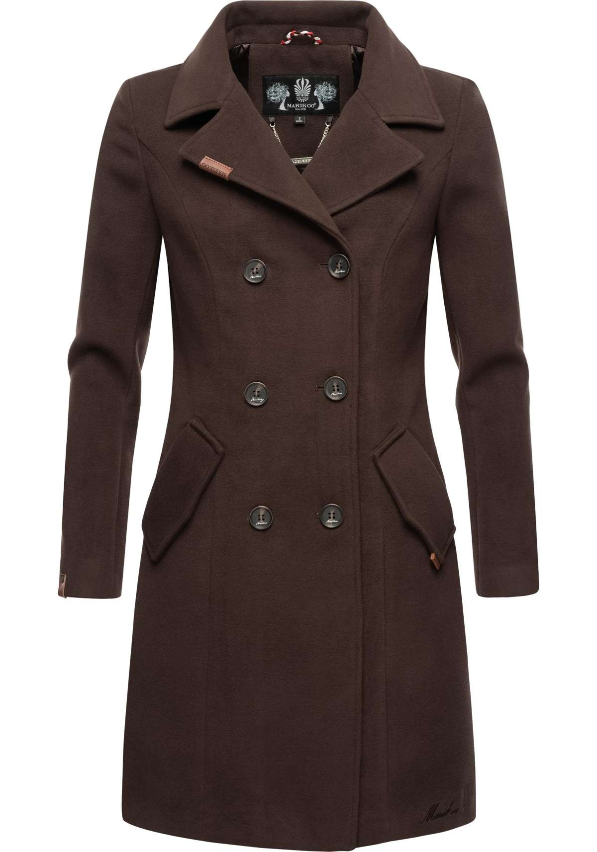 Зимнее пальто, элегантный женский тренч в стиле шерстяного пальто.