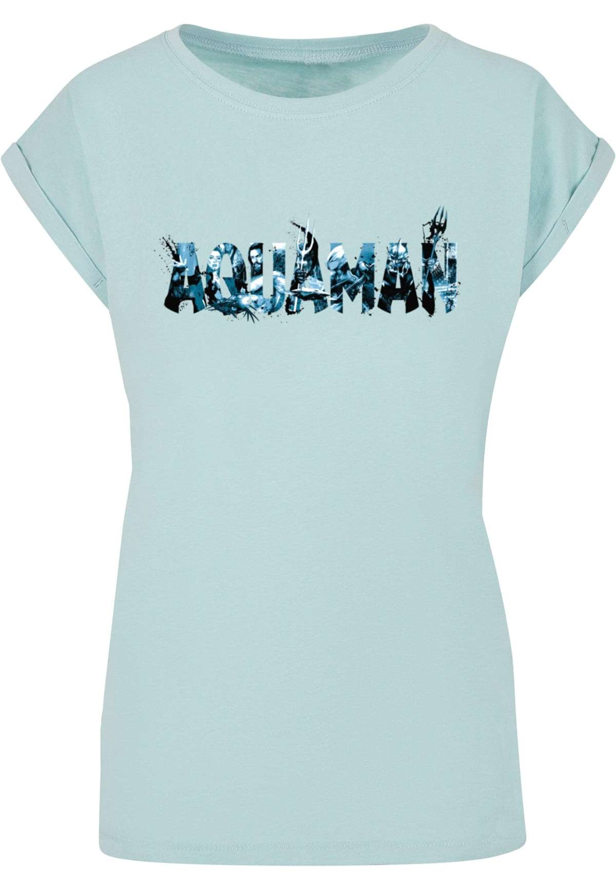 футболка »Damen Ladies Aquaman - Text Logo T-Shirt«