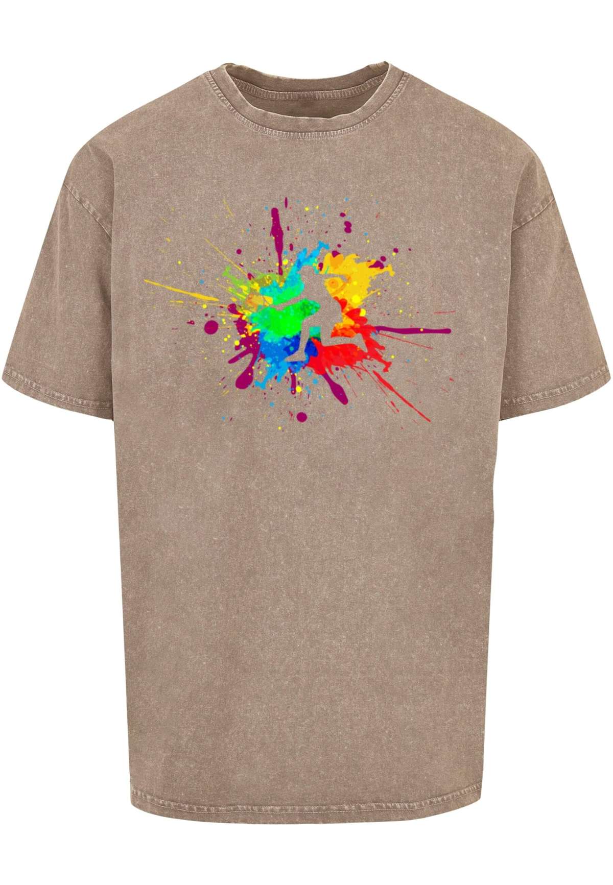 футболка Herren Color Splash Player Acid Washed Oversized Tee