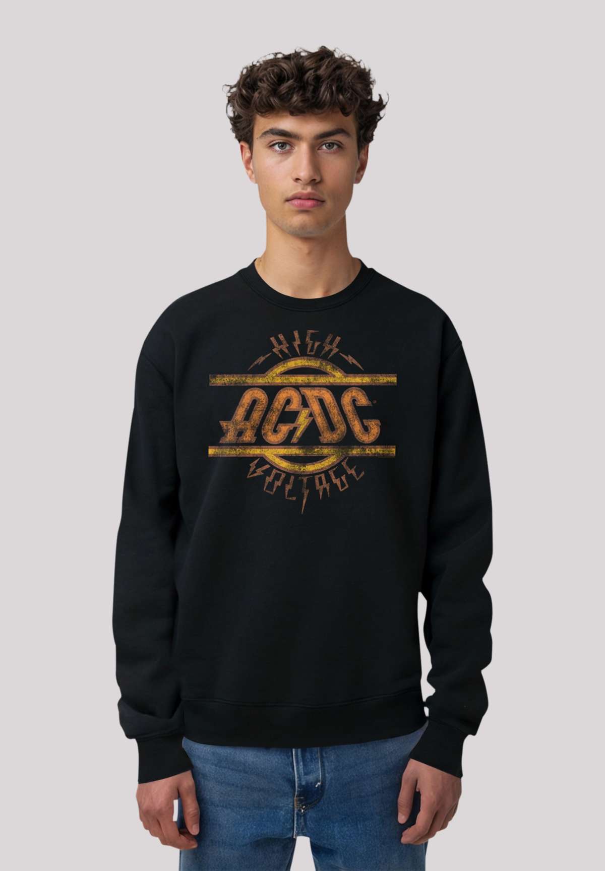 толстовка»AC/DC Rock Musik Band High Voltage Logo Distressed«