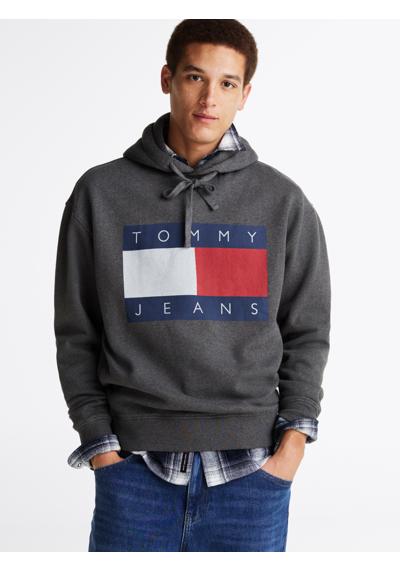 Толстовка с принтом логотипа бренда на уровне груди. TJM RLX MELANGE FLAG HOODIE