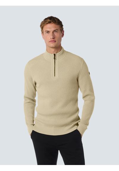 Свитер с высоким воротником No Excess Jacquard-Pullover mit halbem Rei?verschluss