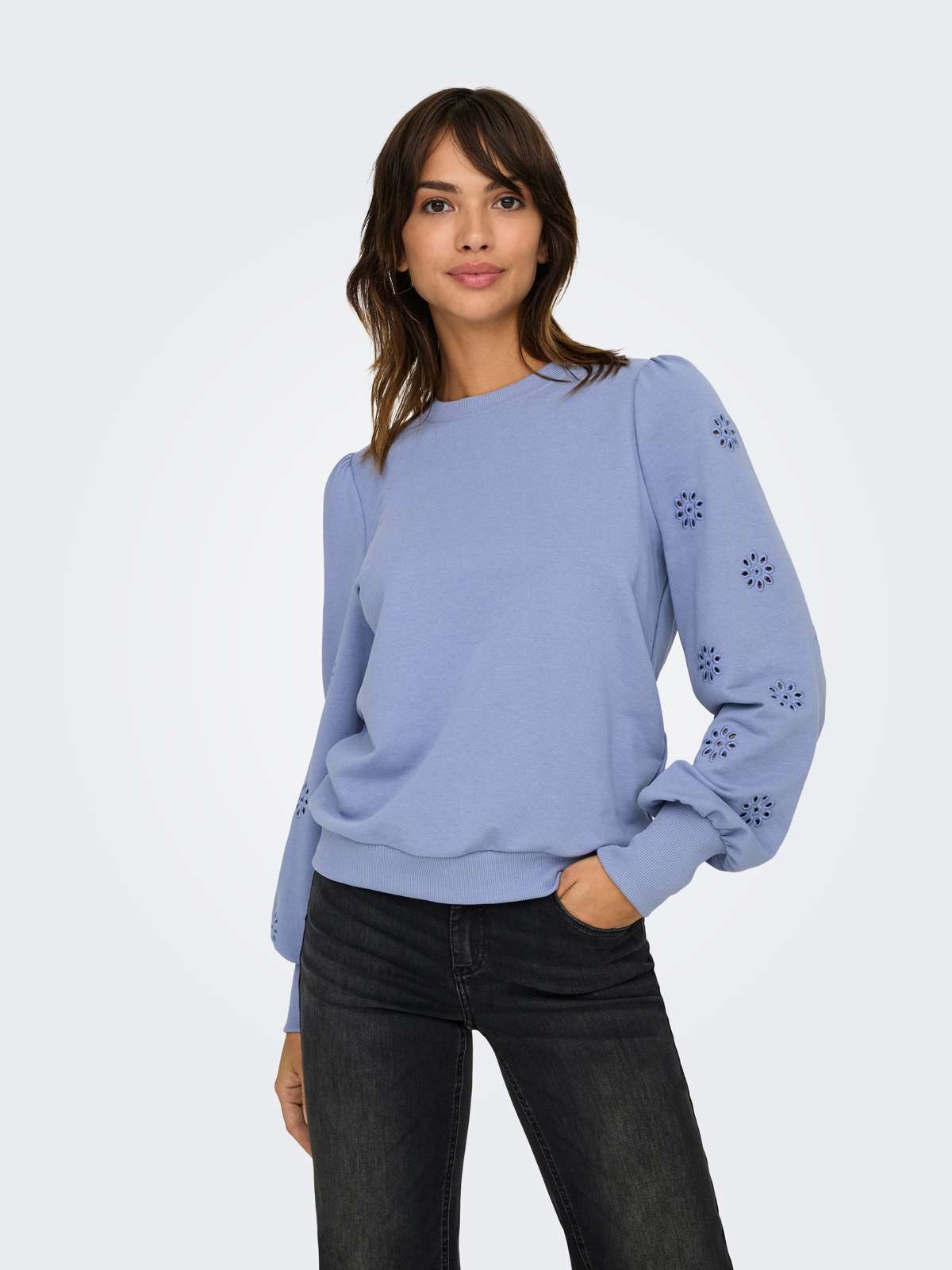 толстовка ONLFEMME L/S PUFF EMBROIDERY UB SWT