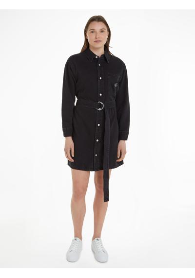 Джинсовое платье BELTED UTILITY DENIM SHIRT DRESS