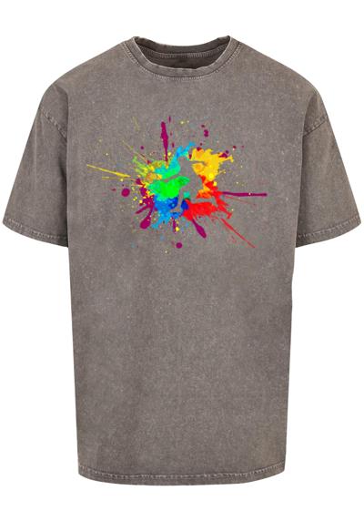 футболка»Herren Color Splash Player Acid Washed Oversized Tee«