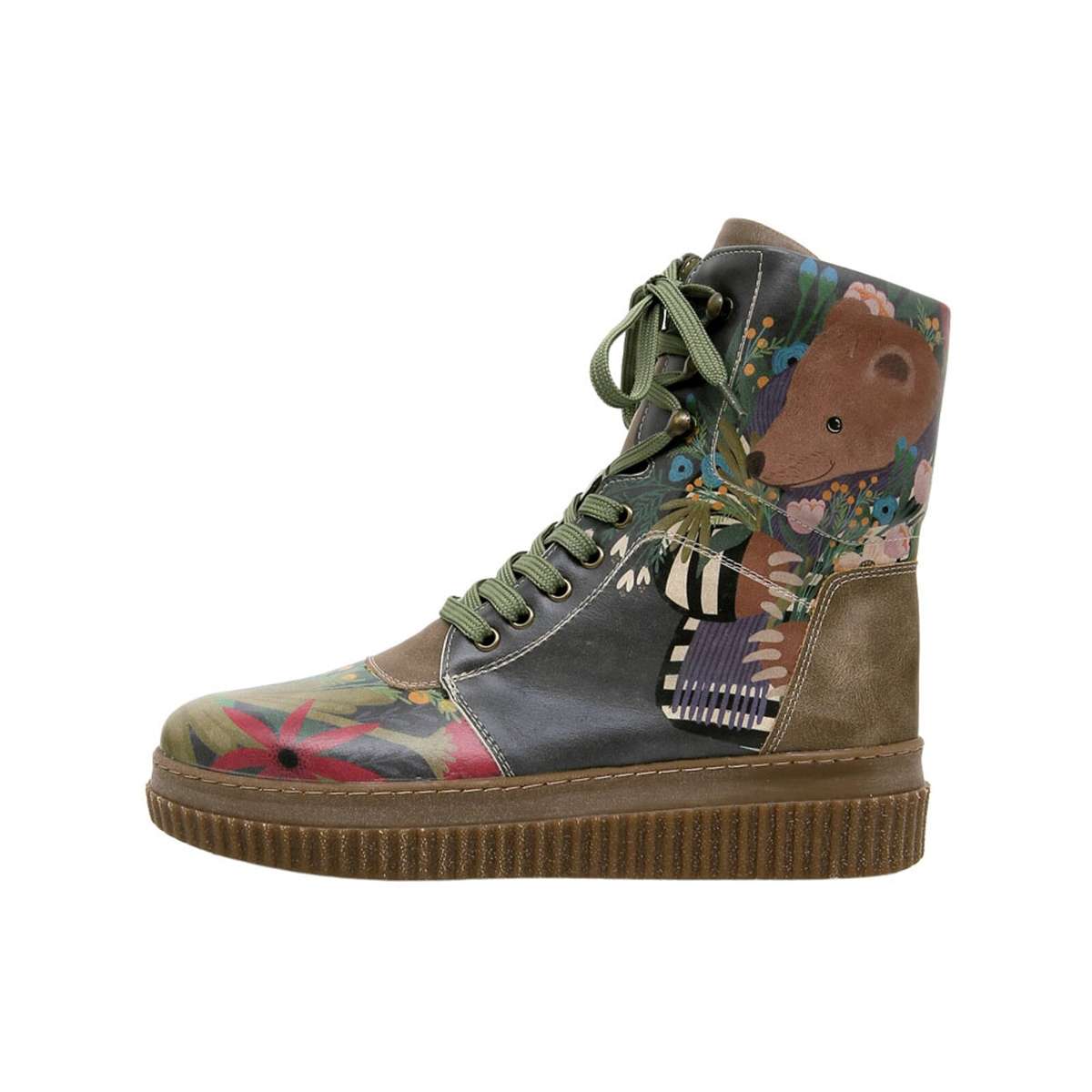 ботинки на шнуровке»Damen Future Boots Bear and Flowers Vegan Damen Boots / female«