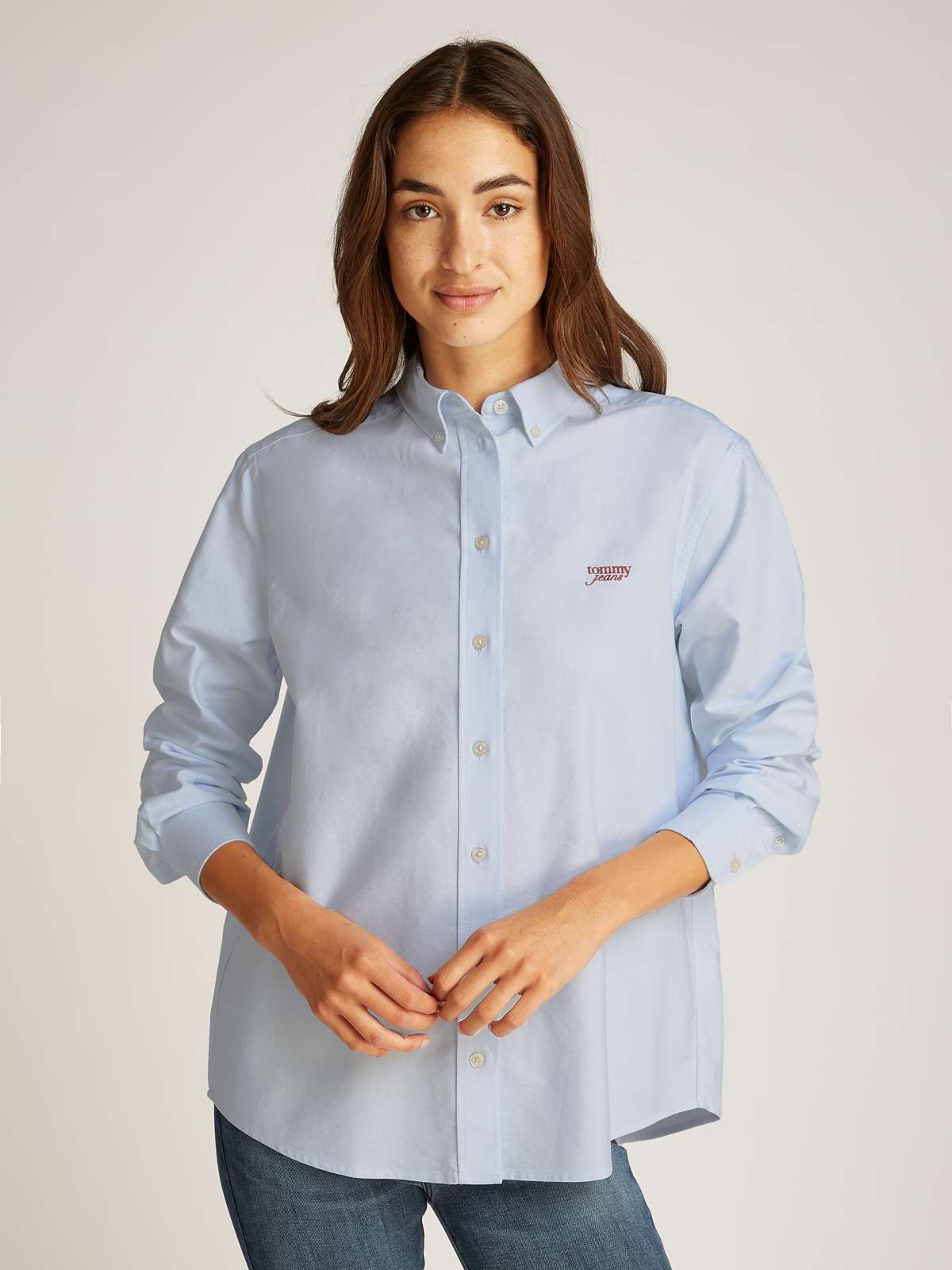 Блузка-рубашка с вышивкой логотипа TJW RLX SCRIPT OXFORD SHIRT