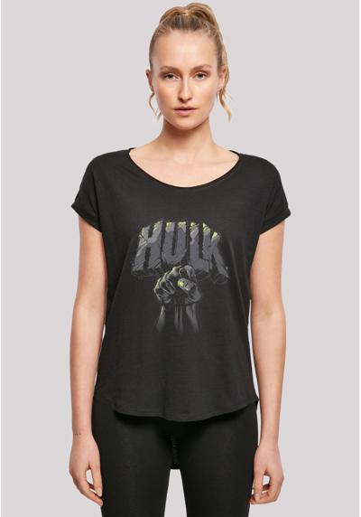 футболка Long Cut T-Shirt `Marvel Hulk Punch Logo`