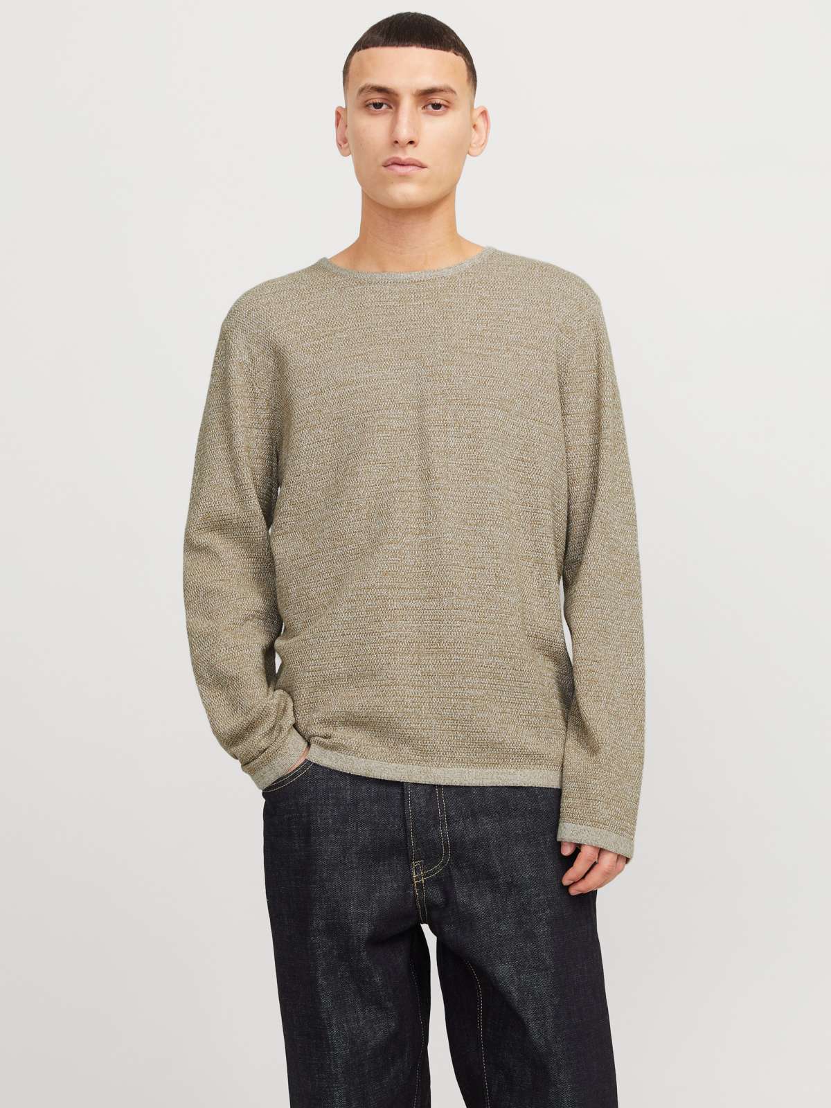 Свитер с круглым вырезом в вязаном виде JJEGEORGE KNIT CREW NECK NOOS