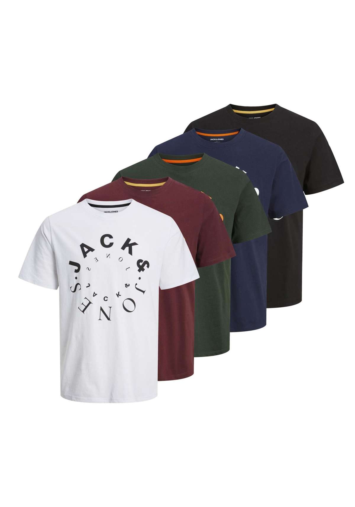 футболка T-Shirt JJWARRIOR TEE CREW NECK 5er Pack