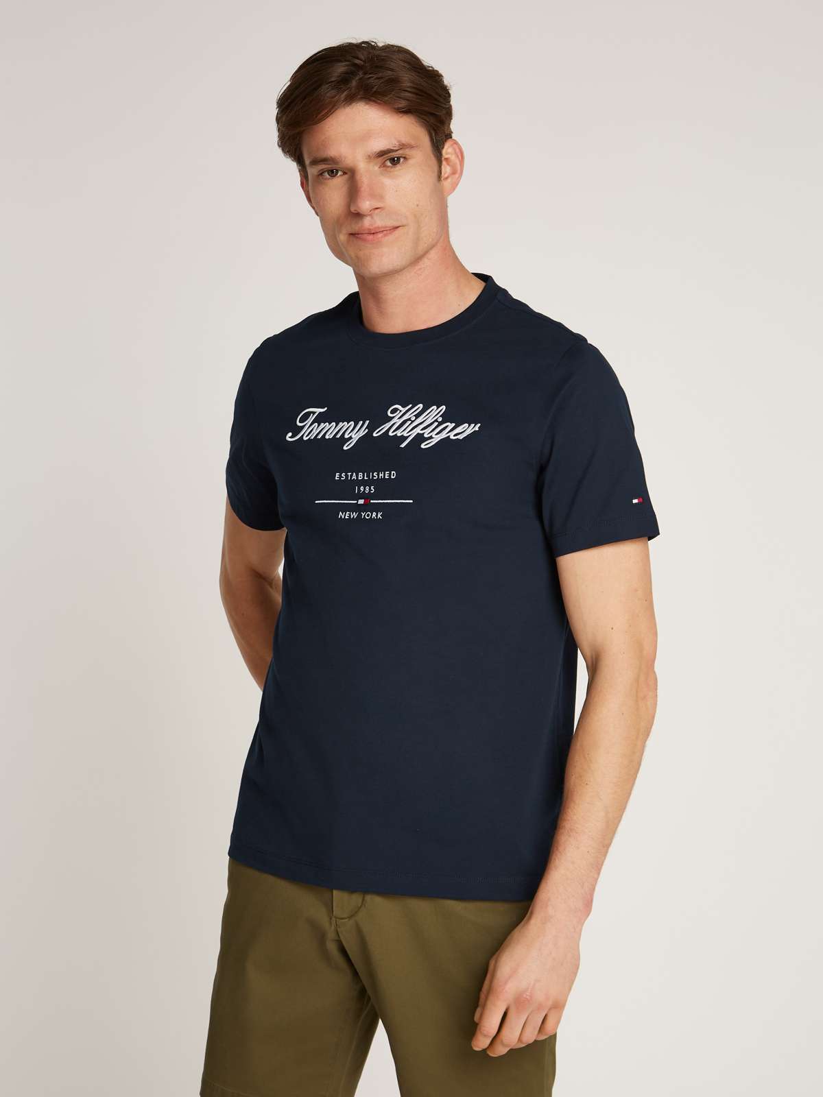 Футболка с вышитым логотипом SCRIPT LOGO TEE