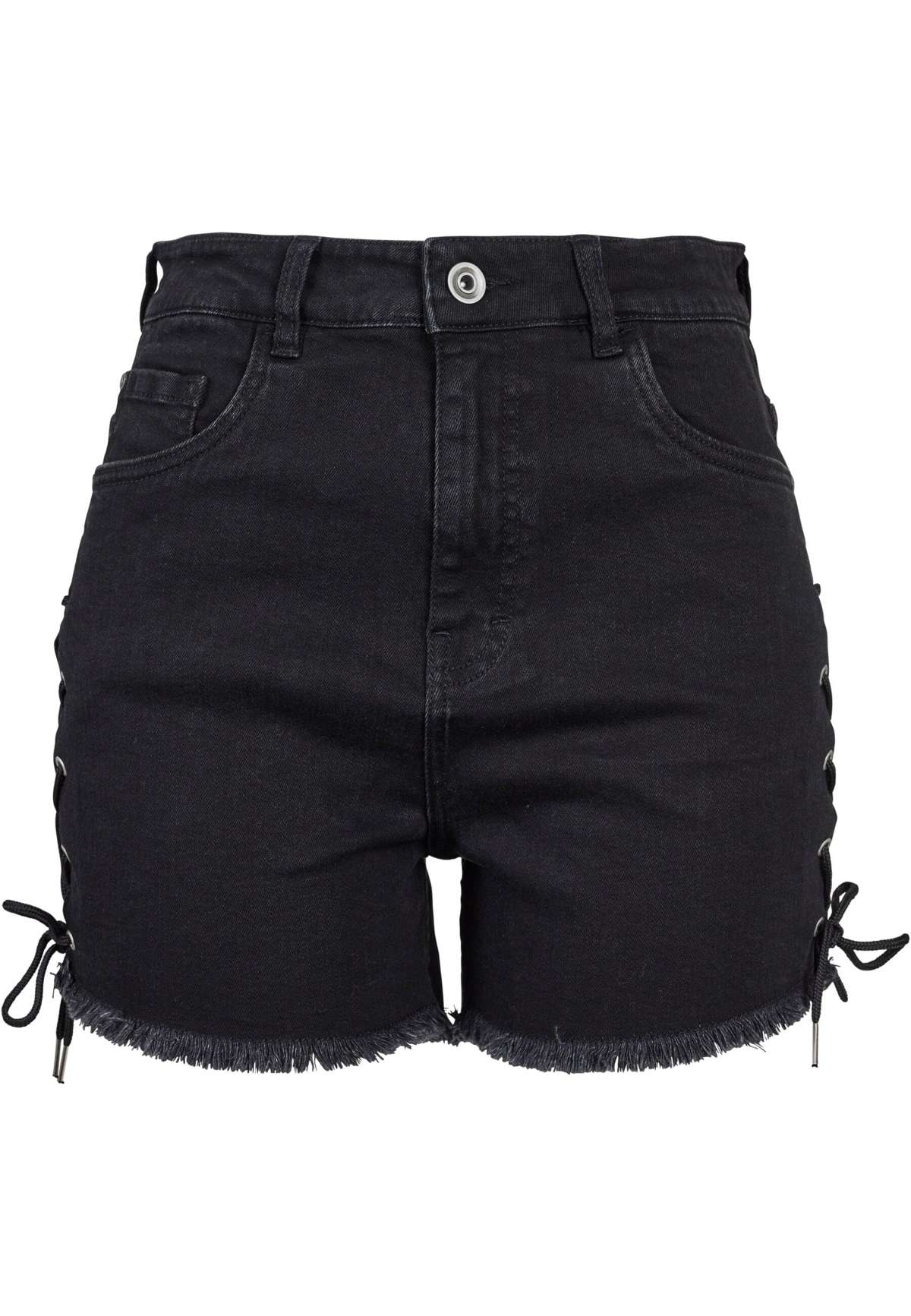 Тканевые брюки »Urban Classics Damen Ladies Highwaist Denim Lace Up Shorts«