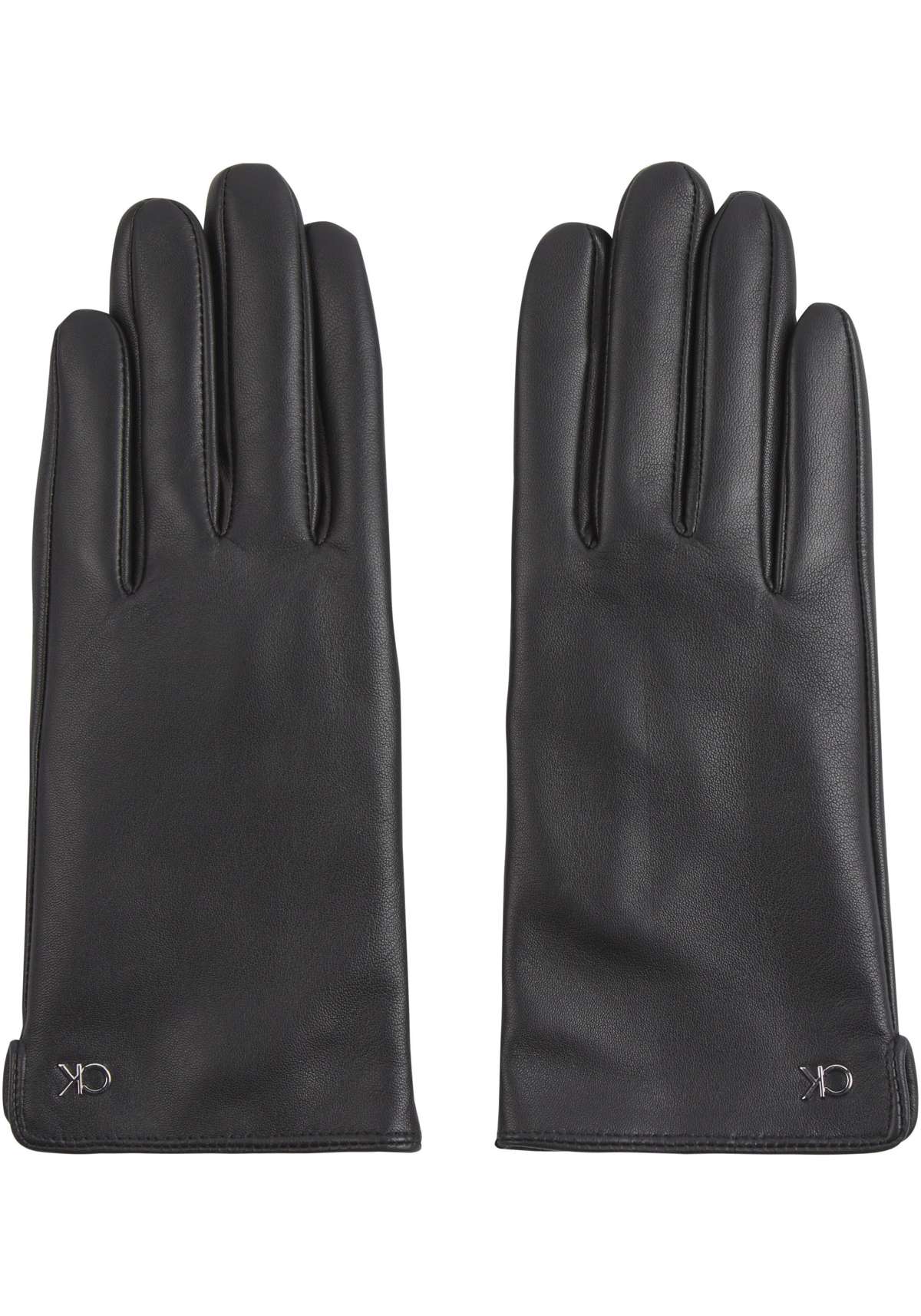 Кожаные перчатки с логотипом »CK METAL LEATHER GLOVES«