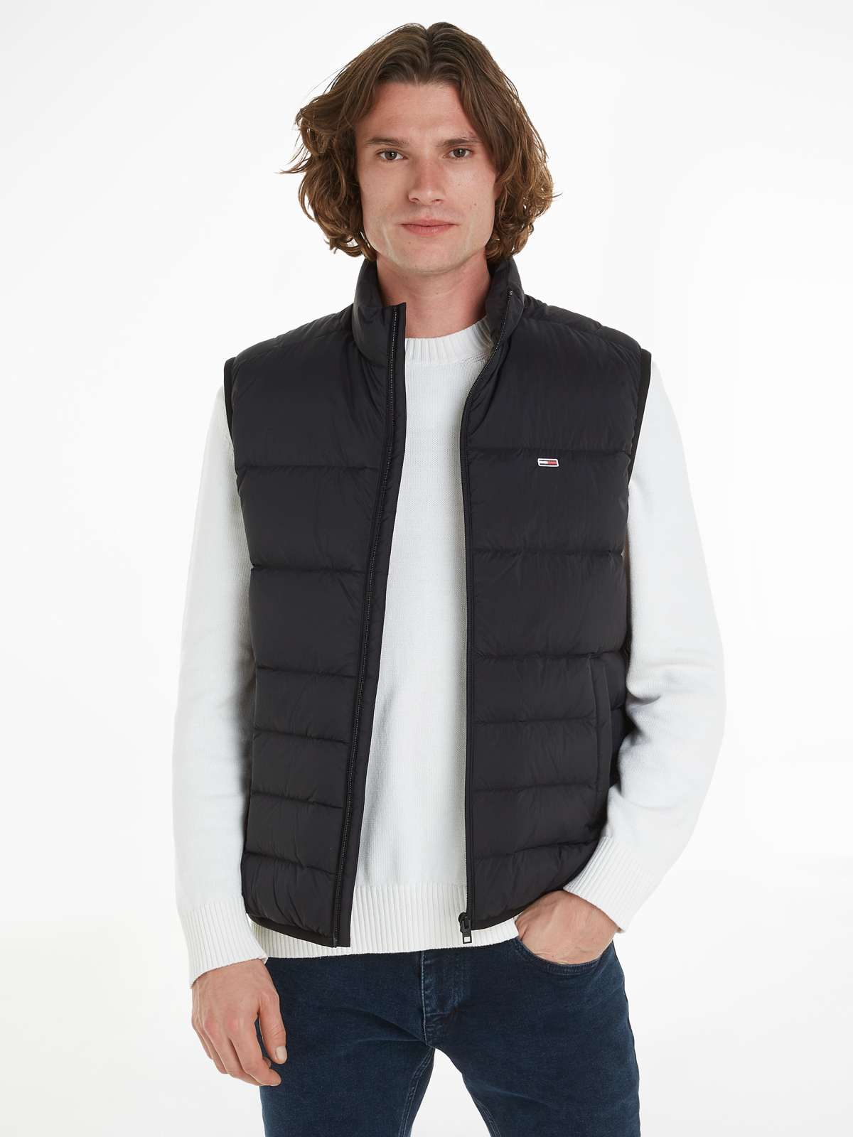 Стеганый жилет с вышивкой логотипа»TJM LIGHT DOWN VEST«