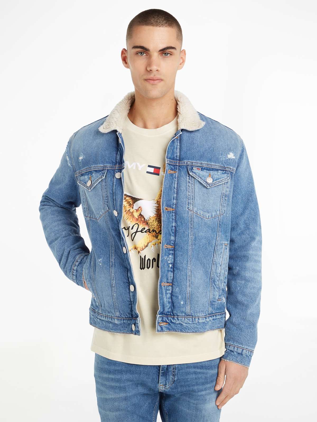 Джинсовый жилет»TEDDY TRUCKER JACKET DG2038«