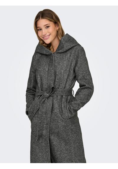 Длинное пальто с большим капюшоном ONLSEDONA LIGHT LONG BELT COAT OTW