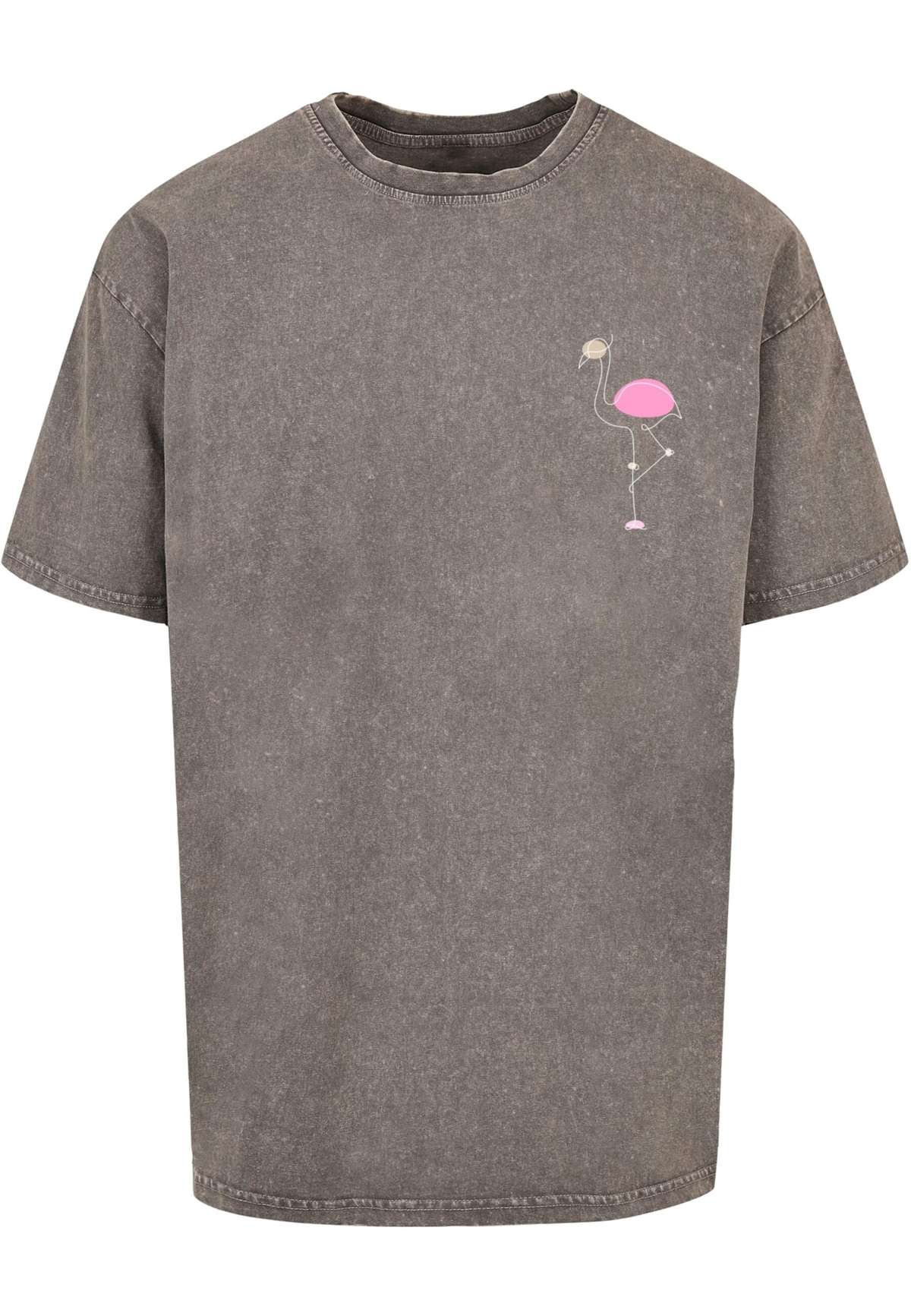 футболка»Herren Flamingo Acid Washed Heavy Oversized Tee«