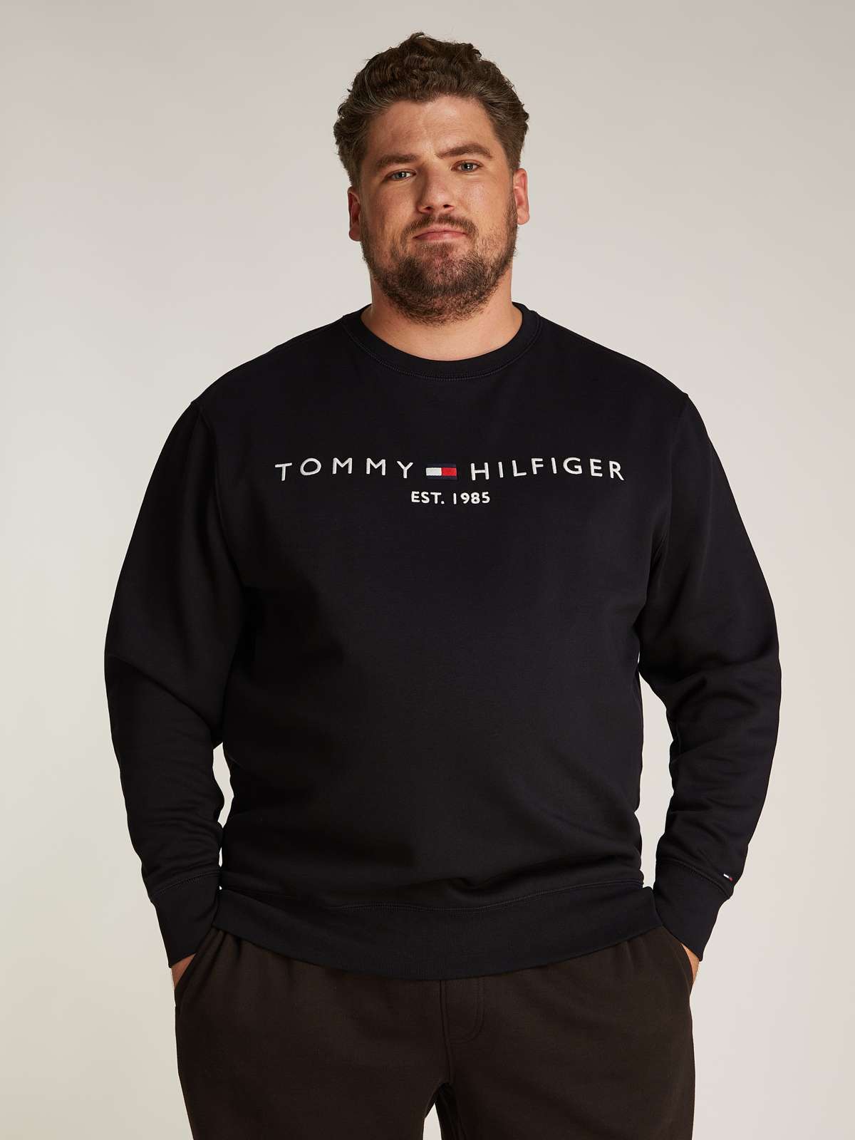 Толстовка больших размеров с логотипом BT-TOMMY LOGO SWEATSHIRT-B