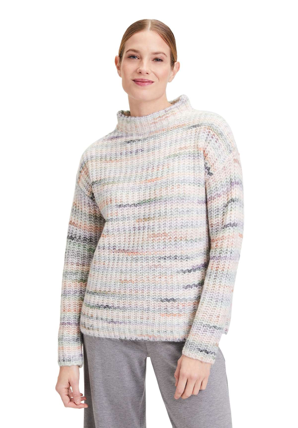 Вязаный свитер Basic-Strickpullover mit Stehkragen