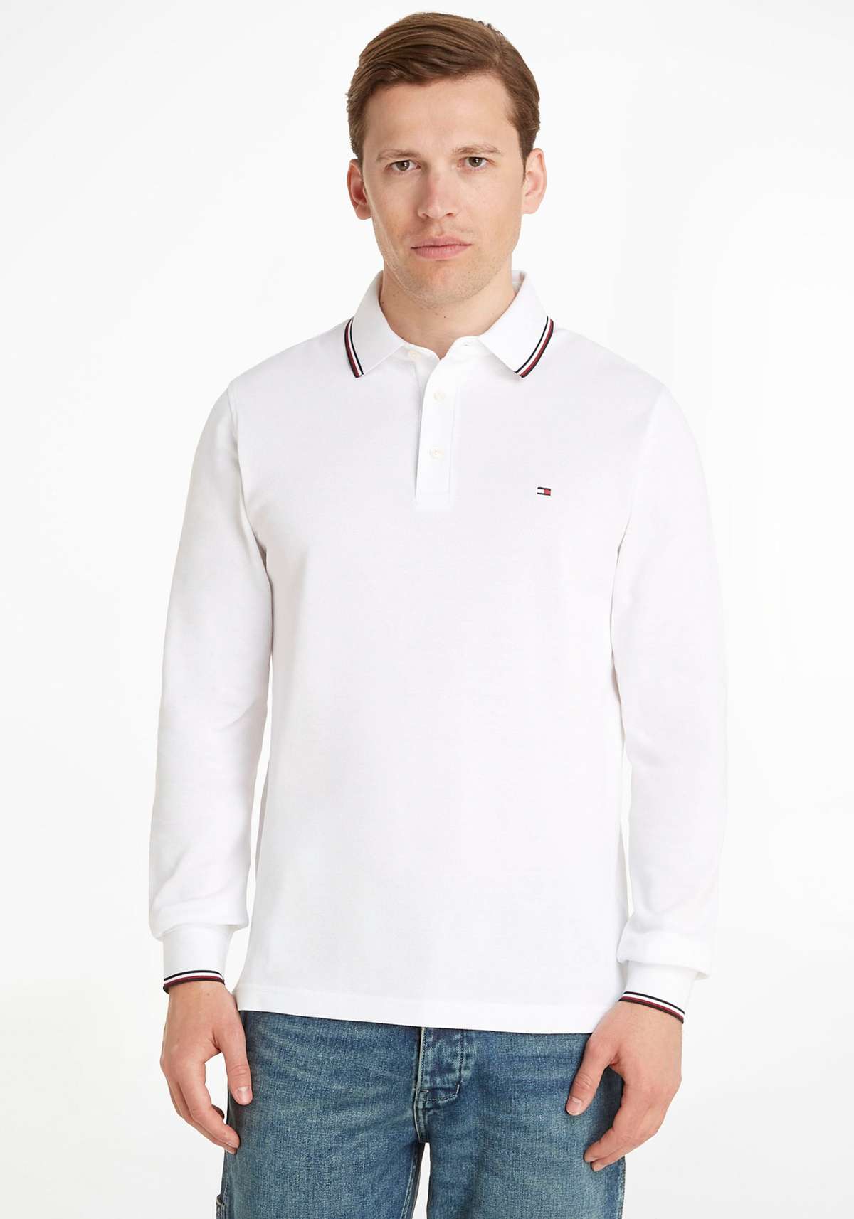 рубашка поло 1985 RWB TIPPED SLIM LS POLO