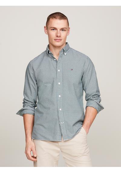 Рубашка с длинными рукавами и модным узором в мелкую клетку. HERITAGE OXFORD GINGHAM RF SHIRT