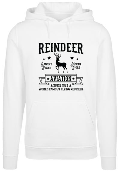 Толстовка с капюшоном »Reindeer Aviation Retro Christmas Sign«