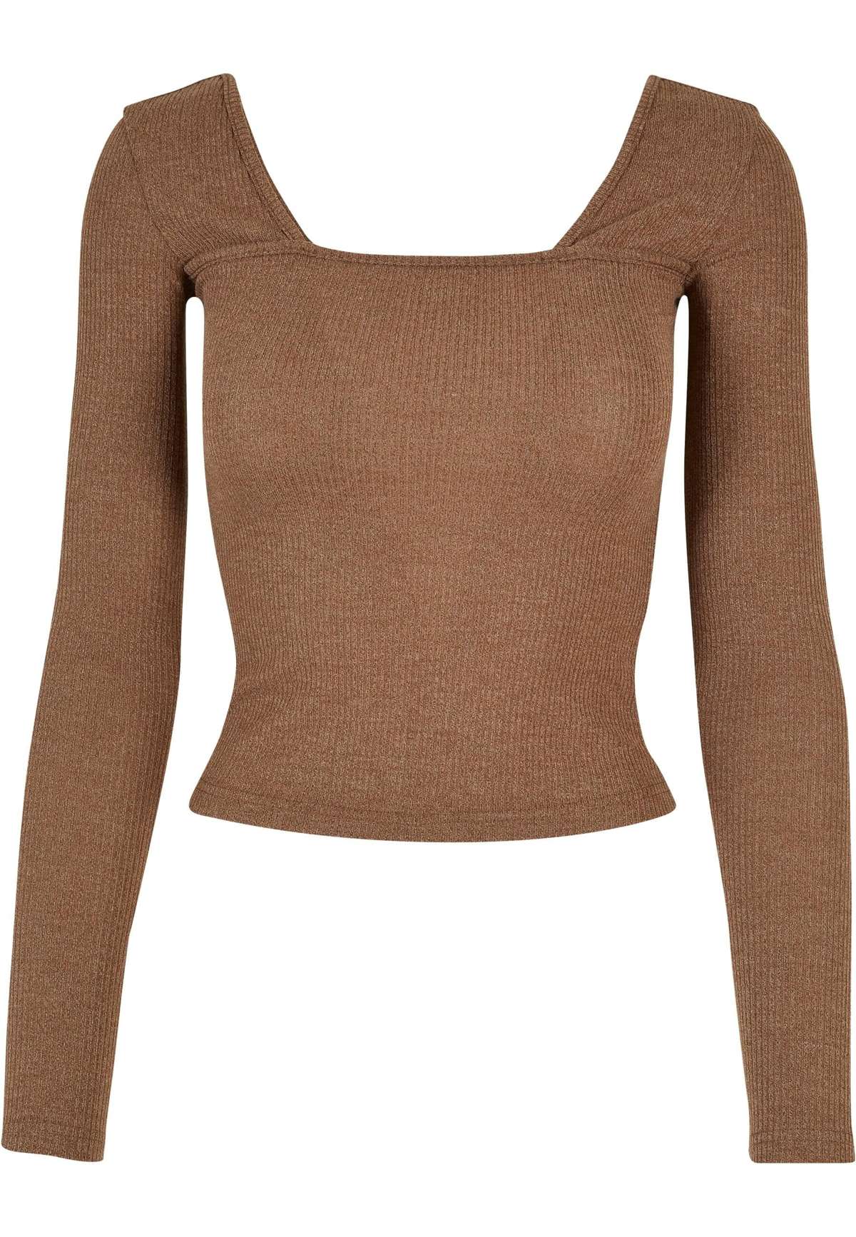 Длинный рукав »Urban Classics Damen Ladies Rib Squared Neckline Longsleeve«