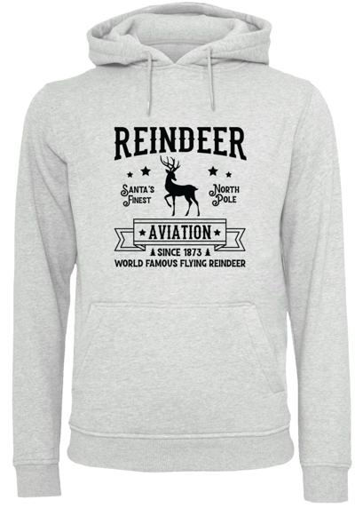 Толстовка с капюшоном Reindeer Aviation Retro Christmas Sign