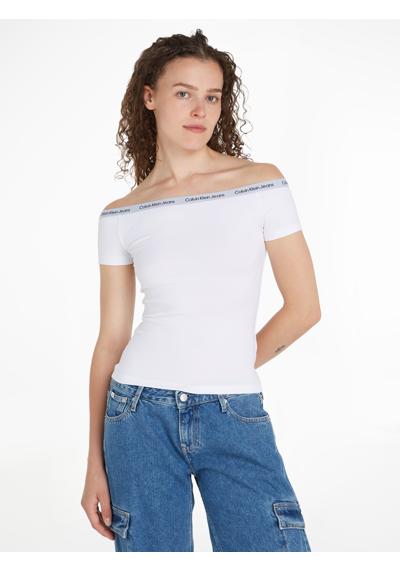 Футболка с надписью-логотипом »LOGO ELASTIC BARDOT TOP«