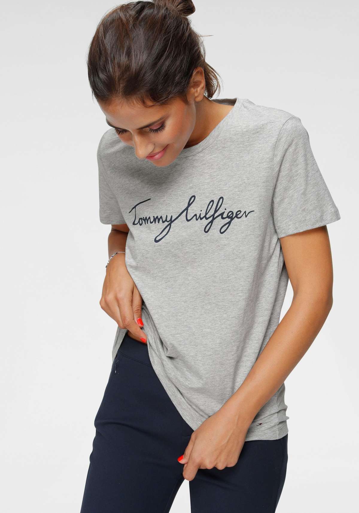 Футболка с надписью-логотипом Tommy Hilfiger Script и... HERITAGE CREW NECK GRAPHIC TEE