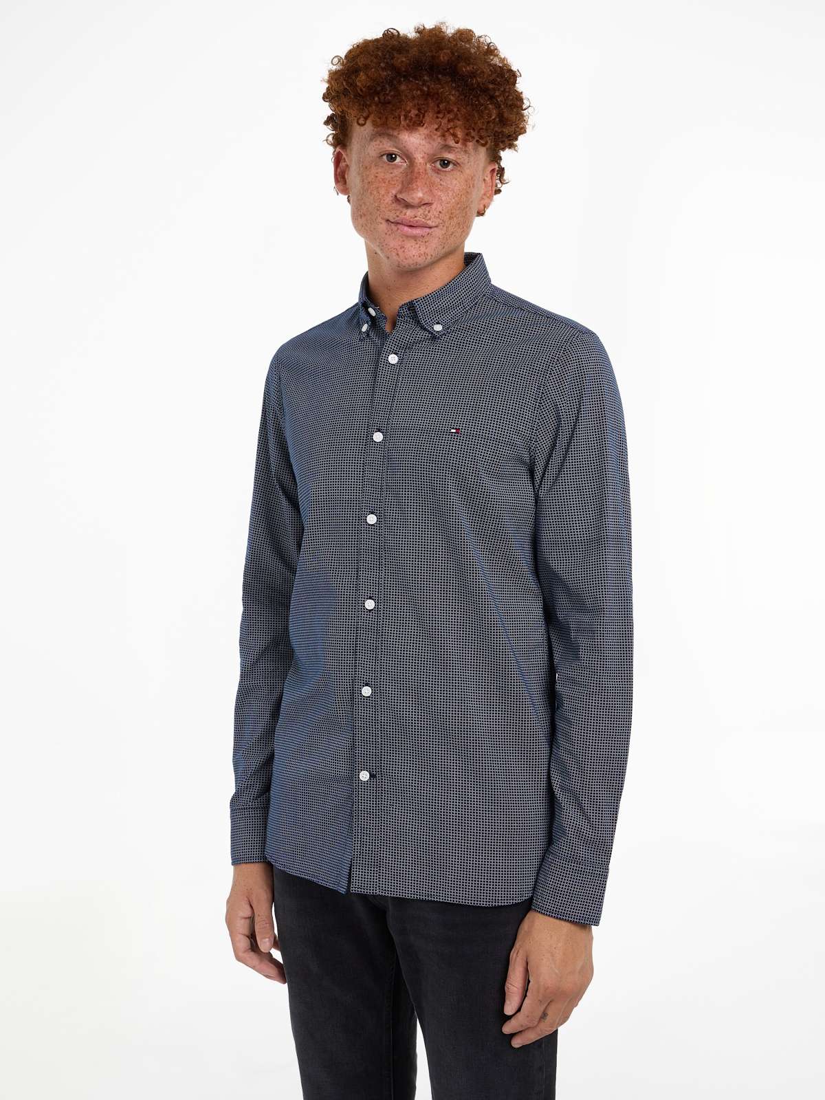 Деловая рубашка FLEX MICRO FOULARD SF SHIRT