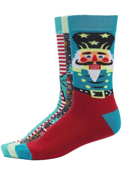 Базовые носки»Urban Classics Unisex Christmas Nutcracker Socks 3-Pack«