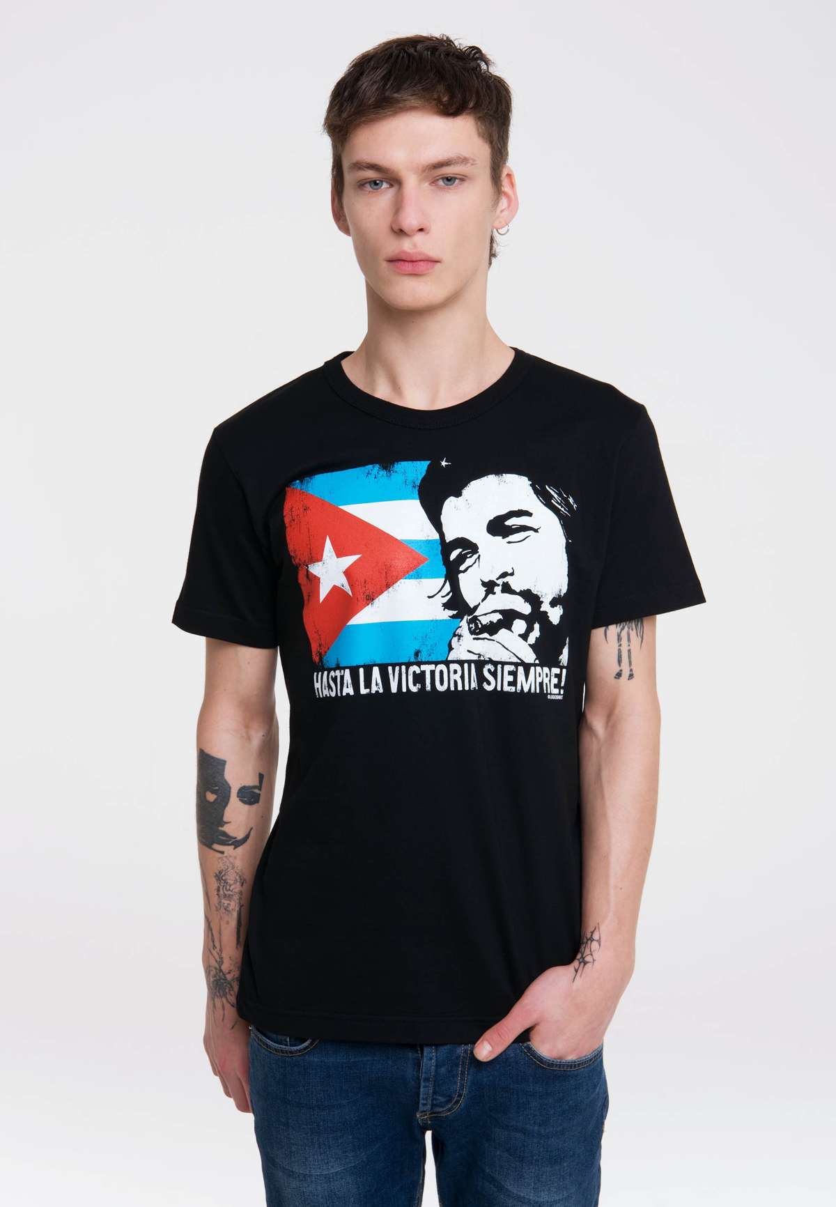 Футболка с повседневным принтом»Che Guevara - Cuban Flag«