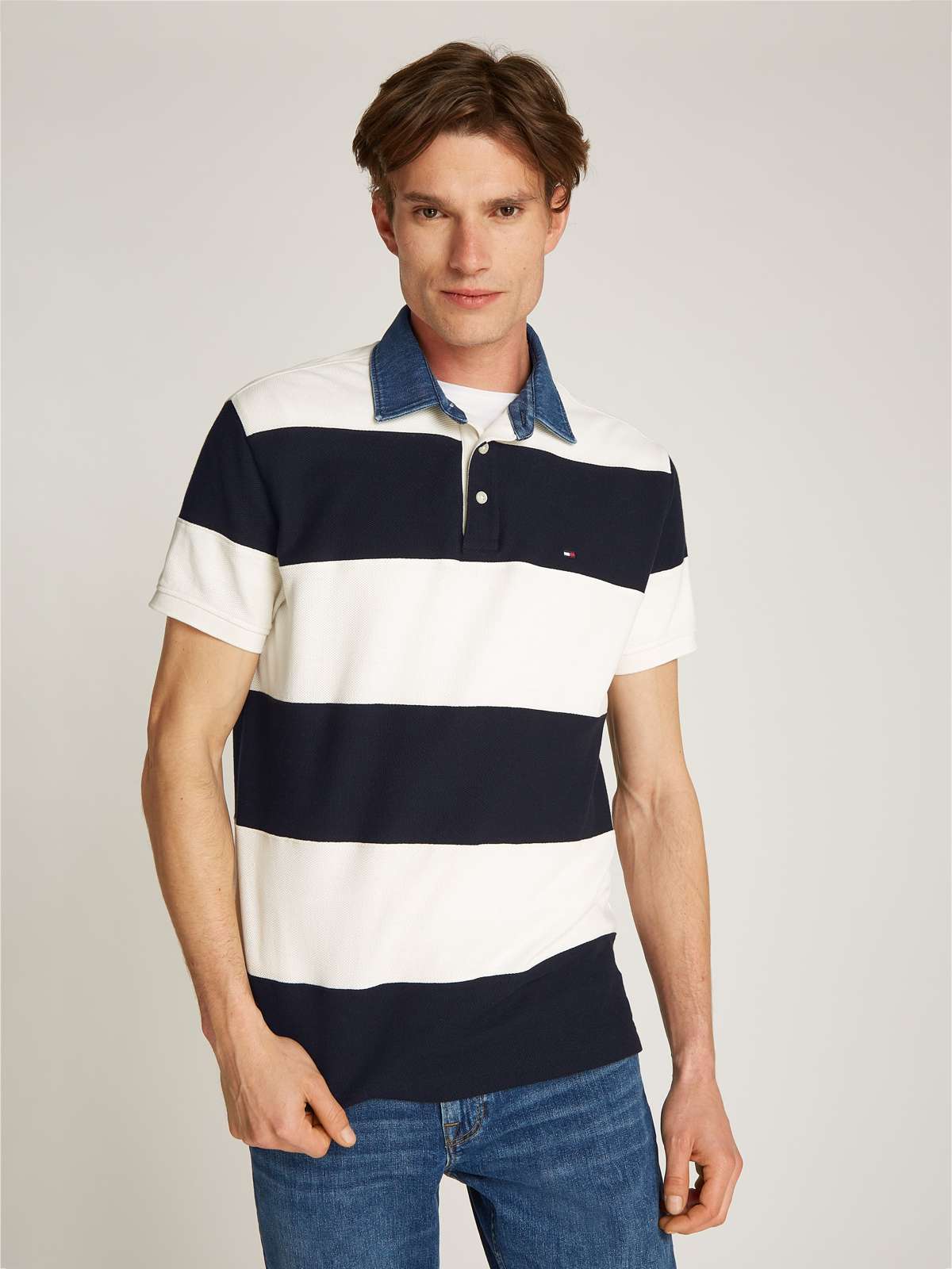 рубашка поло RUGBY STRIPE RELAXED POLO