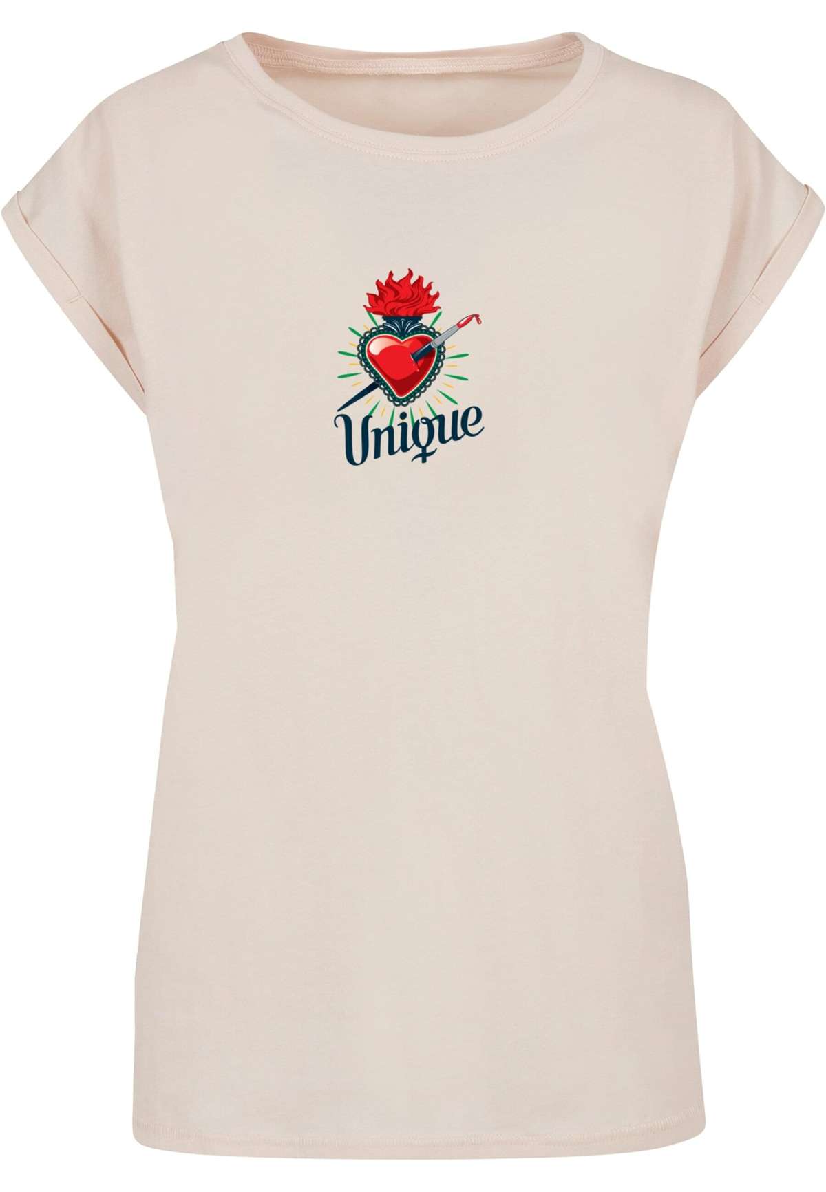 футболка »Damen Ladies Frida Kahlo - Heart Extended Shoulder Tee«