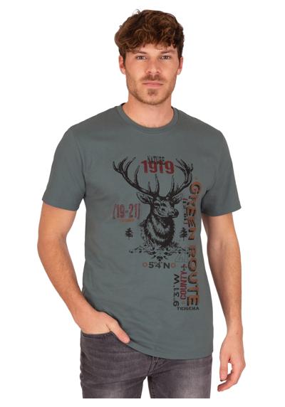 футболка TRIGEMA T-Shirt in Oko-Qualitat mit Hirsch-Motiv