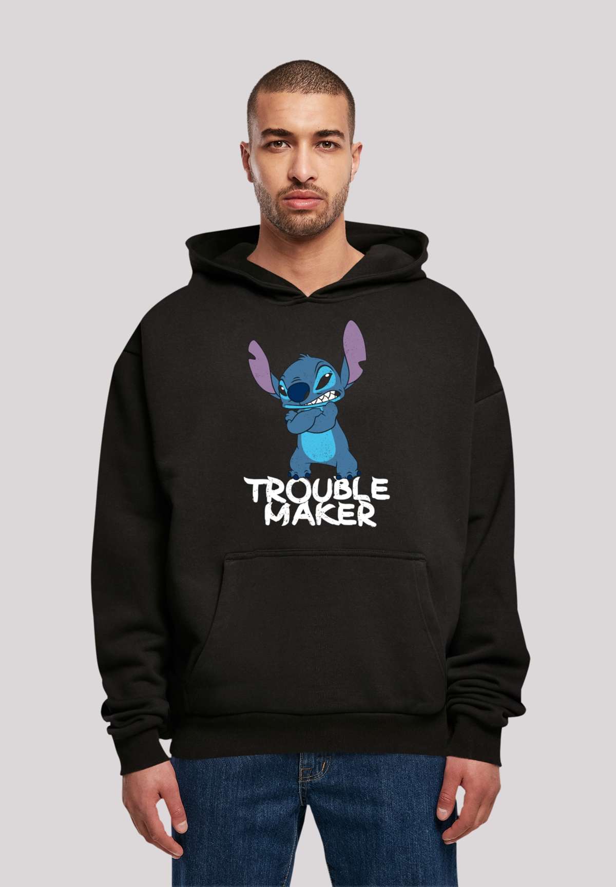 Толстовка с капюшоном»Disney Lilo & Stitch Trouble Maker Hooded Sweater«