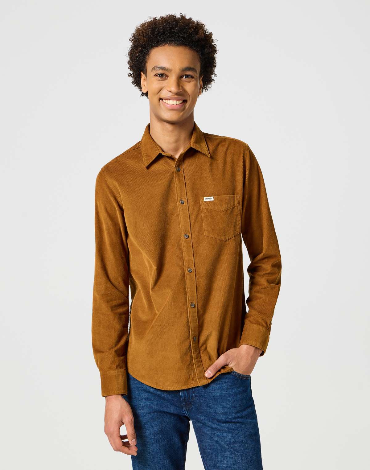 Рубашка с длинными рукавами и логотипом»1 PKT CORDUROY SHIRT«