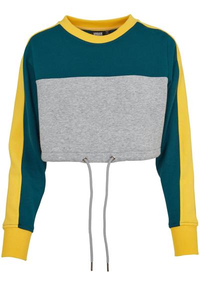 толстовка »Urban Classics Damen Ladies Cropped 3-Tone Stripe Crew«