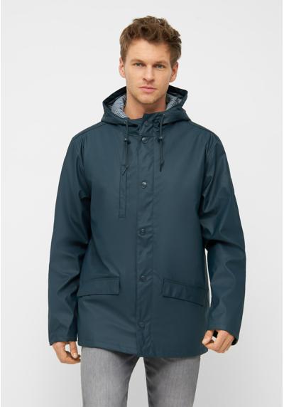 Куртка дождевик, с капюшоном, водоотталкивающая, ветронепроницаемая, в полоску...