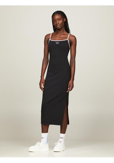 Платье-спагетти с надписью логотипа Tommy Jeans TJW TONAL SCRIPT MIDI DRESS