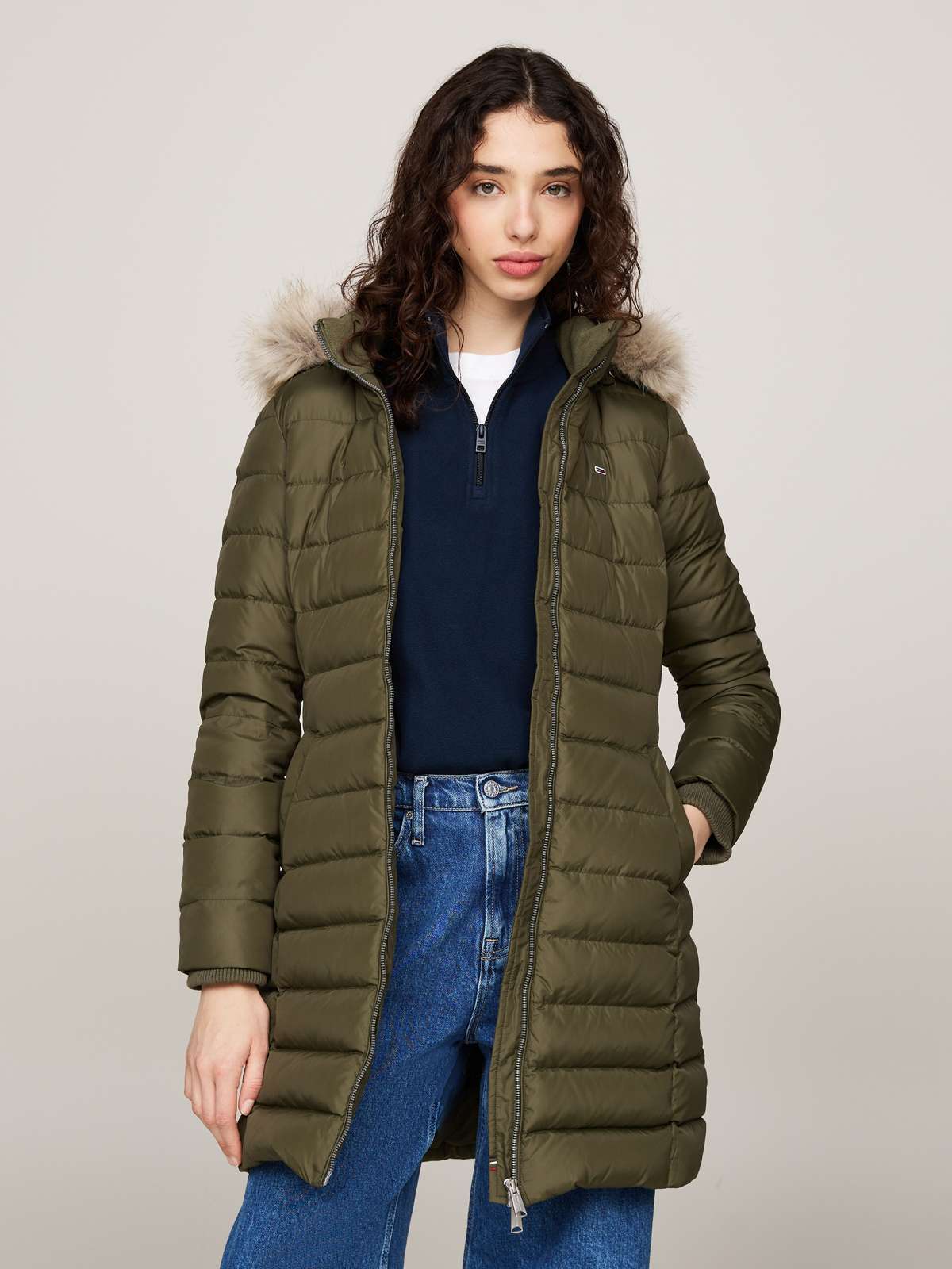 Стеганое пальто с искусственным мехом »TJW ESSENTIAL HOODED DOWN COAT«