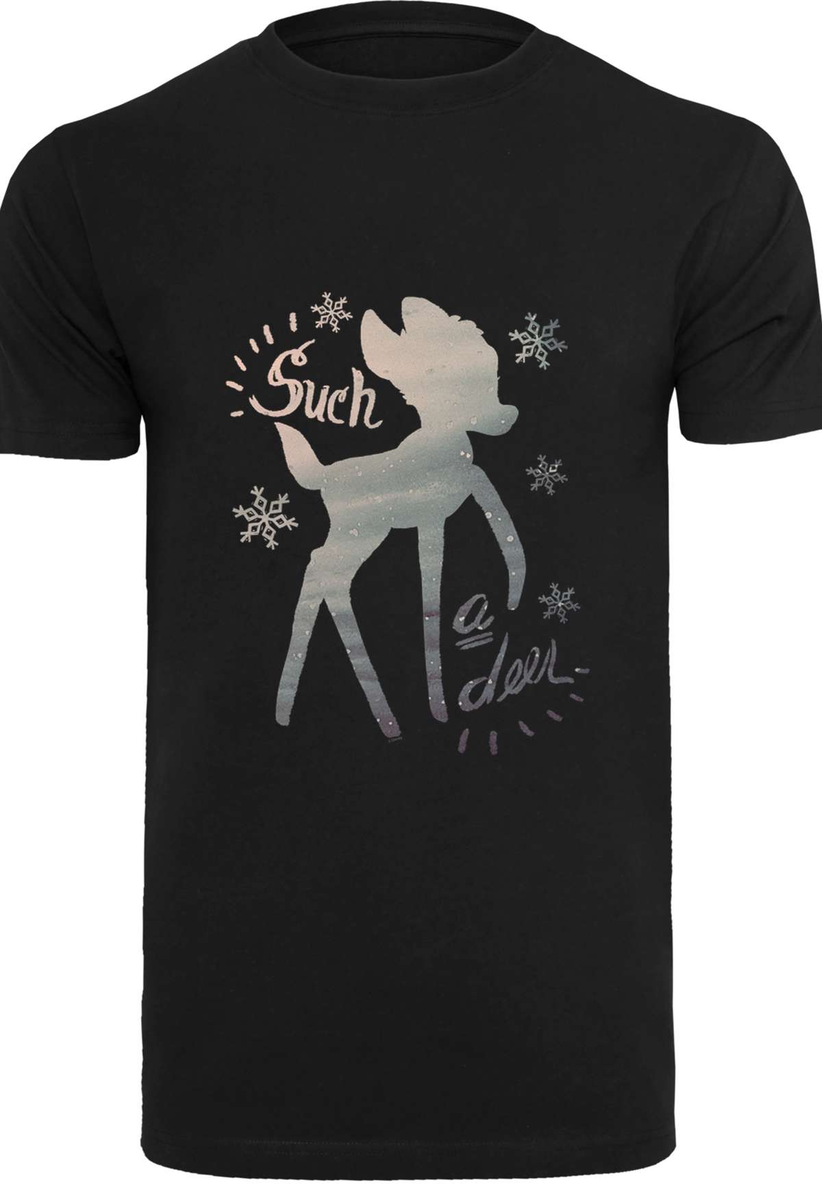 Рубашка с коротким рукавом»Herren Bambi Winter Deer -BLK with T-Shirt Round Neck«