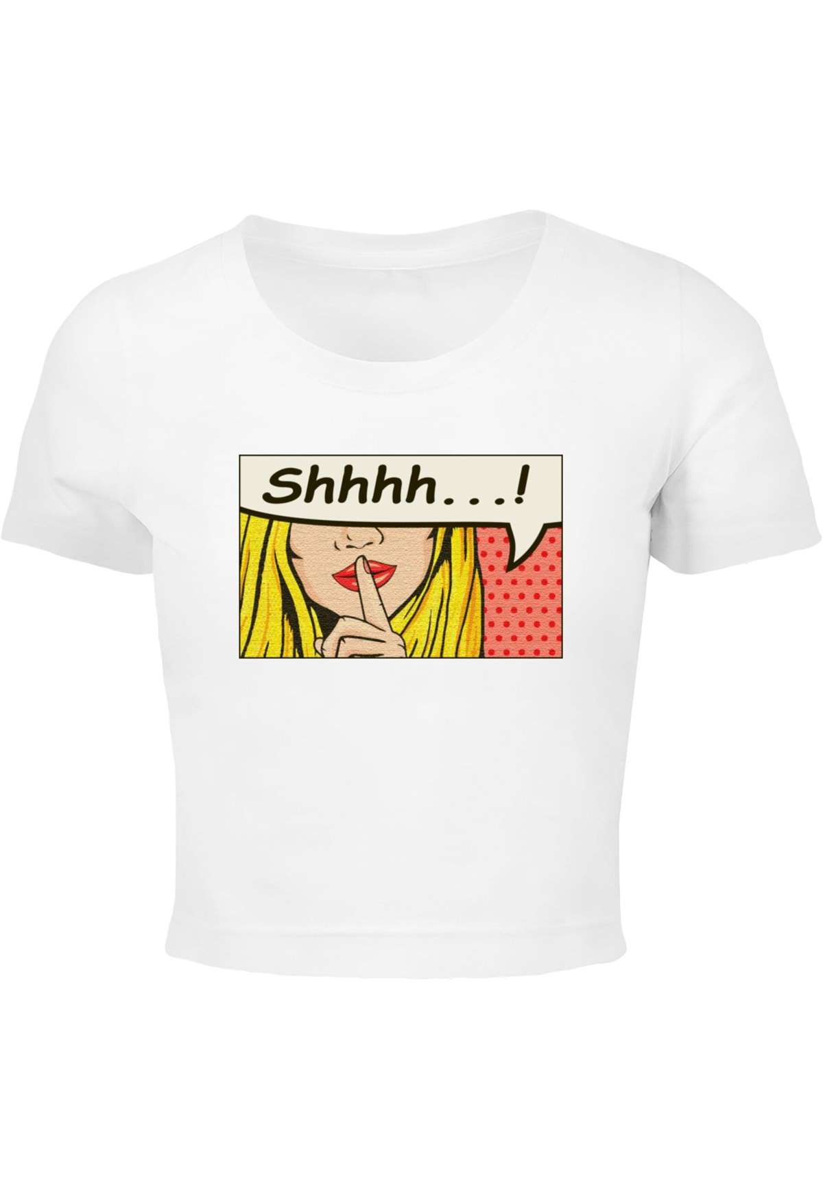 футболка »Damen Ladies Silent Sign Comic Cropped Tee«