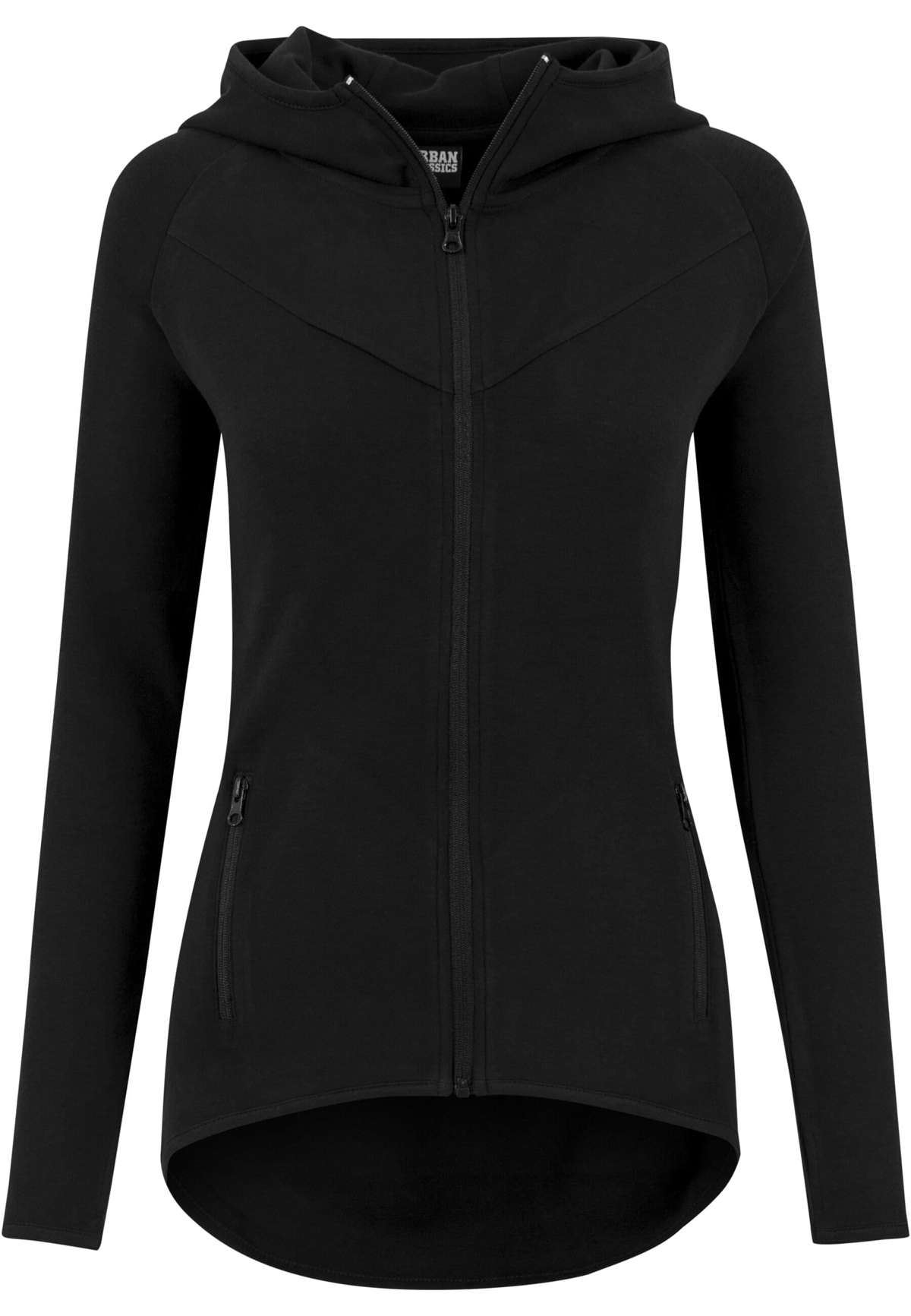 Толстовка »Urban Classics Damen Ladies Athletic Interlock Zip Hoody«